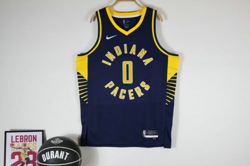 Maillot de Basket #0 Haliburton Indiana Pacers Marine